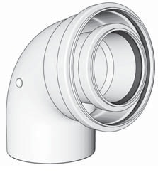 Odkouření kondenzační Brilon 52102216 - koleno koaxiální DN125/80 x 87°